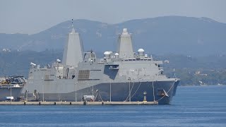 Corfu Ships  USS New York LPD21 Kerkyra Express amp Agia Eirini  July 2024 [upl. by Llertnauq]