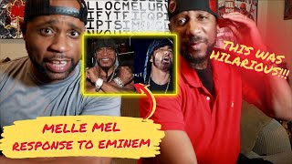 MELLE MEL RESPONSE TO EMINEM  REACTION  THIS EMINEM DISS WAS FUN KNEEEE [upl. by Hashum]