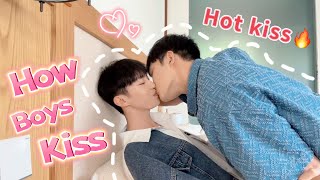 How Boys Kiss？😳15 Types Of Kisses Cute Gay Couple🥰 [upl. by Auginahs]