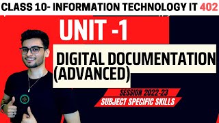 Digital Documentation ONE SHOT  IMPORTANT TOPICS  CBSE 2024  IT 402 Class 10 [upl. by Urbas129]