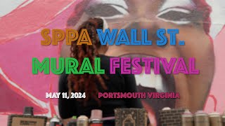 Support Portsmouth Public Arts Wall St Mural Festival May 11 2024 Portsmouth Virginia [upl. by Kirre]