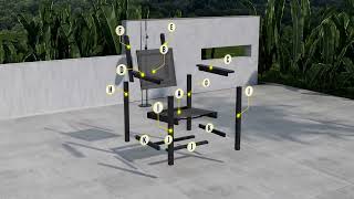 Textilene Patio Dining Chair Assembly Guide [upl. by Lirva]