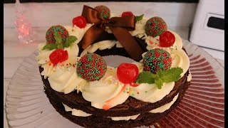 GUIRLANDA DE BROWNIE E NATA  SOBREMESA DE NATAL E ANO NOVO [upl. by Beisel]