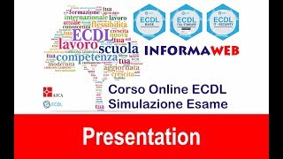 Simulazioni Esami ICDL Presentation PowerPoint  Certificazione Internazionale Alfabetiz Digitale [upl. by Ardys]