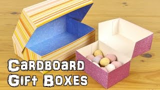 DIY Cardboard Gift Boxes [upl. by Gaskin]