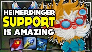 HEIMERDINGER OP SUPPORT IN RANKED  League of Legends [upl. by Holder201]