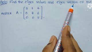 EMpart20linear algebraprblms on eigen values and eigen vectors [upl. by Eittol284]