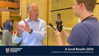 A Level Results 2024  Gloslive interview with Mr Jefferies at Cheltenham Bournside School [upl. by Stelle853]