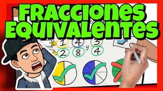 DESCUBRE 😏 Qué Son FRACCIONES EQUIVALENTES  EJEMPLOS ✅► para NIÑOS de Primaria [upl. by Ayahsey]