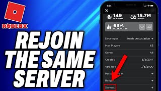 How To Rejoin The Same Server In Roblox 2024  Easy Fix [upl. by Pierette]