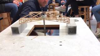 Physics Students Bridge Designs Get Tested [upl. by Camarata]