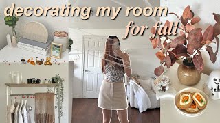 FALL ROOM MAKEOVER bake amp shop with me cozy fall decor and room tour 🍂˚ ༘ ೀ⋆｡˚☕️ [upl. by Hoes]