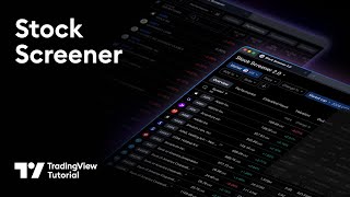 The TradingView Stock Screener Tutorial [upl. by Vas30]