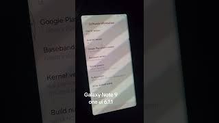 Galaxy Note 9 One ui 611 galaxynote9 oneui6 [upl. by Fielding]