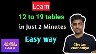 Learn tables in easy way ll 12 to 19 tables [upl. by Arhaz]