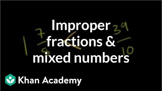 Comparing improper fractions and mixed numbers  Fractions  PreAlgebra  Khan Academy [upl. by Cartwell881]