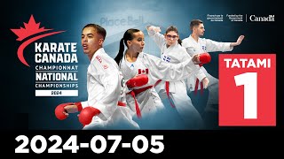 2024 Karate Canada National Championships 🥋 Day 2  Tatami 1 July 5 2024 [upl. by Anel]