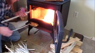 New Wood Burning Stove Lopi Republic 1250 First Burn [upl. by Wiskind]