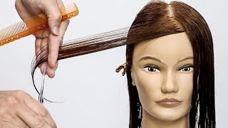 How to cut perfect face framing layers for long hair [upl. by Aryt]