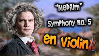 Beethoven  Symphony No 5 in C Minor en ViolínHow to PlayTutorialTabsheet musicComo TocarManu [upl. by Enidlareg502]