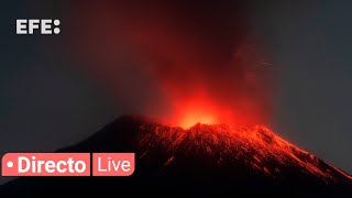 🔴📡 Seguimiento de la erupción del volcán Popocatépetl en Puebla México [upl. by Arerrac]