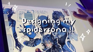 🕷️🕸️ Draw with me ✧ Spidersona【Procreate iPad ASMR】 [upl. by Eceined280]