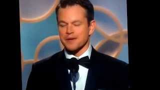 Matt Damon  Its me the garbage man Golden Globes 2014 [upl. by Nuncia]