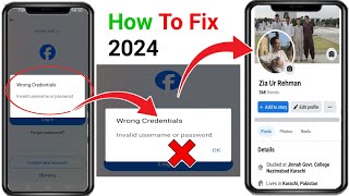 Wrong Credentials Invalid Username or Password Facebook  Invalid Username or Password [upl. by Descombes]