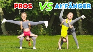 Unmögliche Akrobatik Challenge PRO vs NEULINGE Drehe das Glücksrad  Gymnastiktricks [upl. by Bonnes]