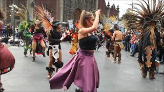 DANZANTES DEL ZOCALO CIUDAD DE MEXICO [upl. by Portwine]