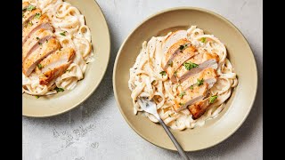 Chicken Fettuccine Alfredo Recipe  Easy Dinner [upl. by Aed]