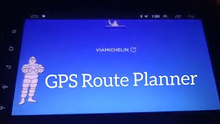 2DIN autoradio android  testing ViaMichelin GPS Route Planner [upl. by Dranek]