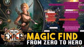 Pathfinder Caustic Arrow  How to Start Magic Find Part 1 Path Of Exile  Affliction 323 [upl. by Nnaeiluj988]