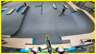 BIGGEST SKATEPARK DROP IN UK ON SCOOTER [upl. by Yeltihw]