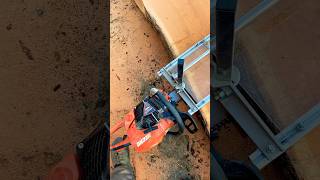 Milling up Cherry arborist logger bluecollar chainsaw shorts youtubeshorts [upl. by Adnohsirk]