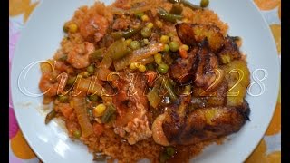 Riz au gras façon thieboudienne Poisson amp crevette [upl. by Nnylasor457]