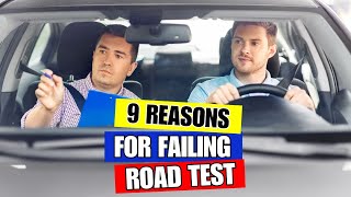 9 REASONS for FAILING a ROAD TEST  COMMON MISTAKES to avoid  Drive Test Tips [upl. by Eillib653]