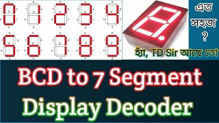 BCD to Seven Segment Display Decoder  TD Sir  Coding Sir  7 Segment Display [upl. by Ttenrag]