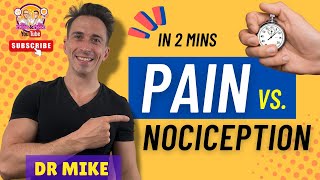 Pain vs Nociception  In 2 minutes [upl. by Taft]