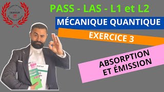 EXERCICE 3 TRANSITIONS ÉLECTRONIQUES ABSORPTION NIVEAU D’ÉNERGIE FINALE  46 [upl. by Anialam]