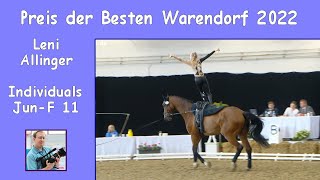 Leni Allinger  IndJunF 11  Preis der Besten Warendorf 2022 [upl. by Elaynad767]