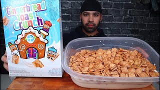 ASMR GINGERBREAD TOAST CRUNCH CEREAL MUKBANG [upl. by Gnivri]