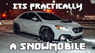 2022 WRX playing in the snow with Blizzak WS90s [upl. by Nairam]