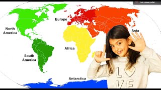 7 Continents song Gloria sang the famous Hopscotch song Preschool songs Nursery RhymesKids Songs [upl. by Kirre774]