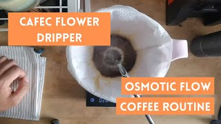 Osmotic Flow routine with Cafec Flower Dripper  Coffee Routine [upl. by Mayfield]