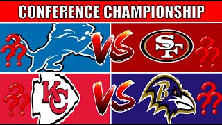 NFL Playoff Predictions Conference Championship Games [upl. by Akirdnwahs]