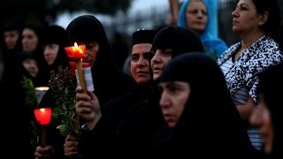 Procession of Christian Orthodox in Jerusalem [upl. by Grindle]