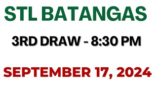 STL Batangas result today live 830 PM  September 17 2024 830 PM draw [upl. by Annaet]