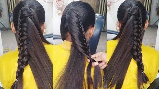 latest quick ponytail braid hair styleHair style girl simple and easy [upl. by Melas531]