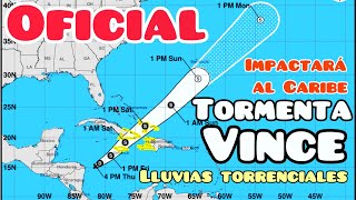 Oficial tormenta Vince impactará al Caribe [upl. by Asfah]